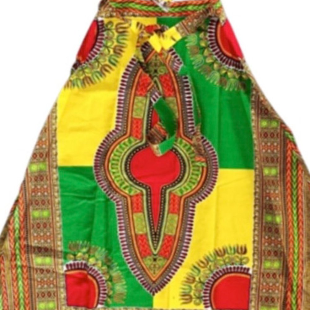 NWT Colorful Dashiki Wrap Print Skirt One Size - Picture 1 of 3